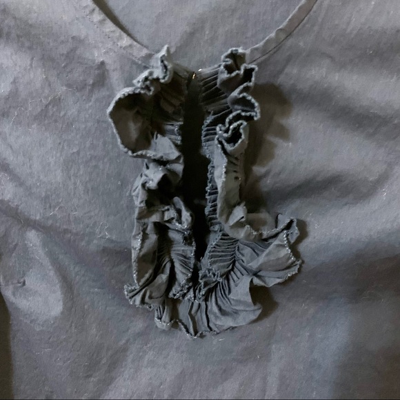 J. Crew Sleeveless Ruffle Top - Dark Blue - Size 2 - Picture 5 of 6